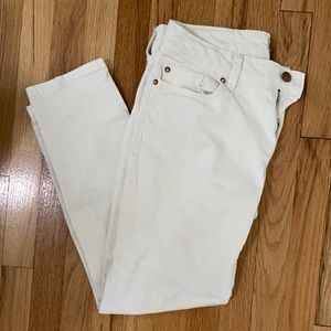 White Denim Pants